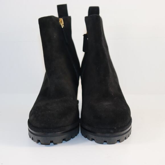 Tory Burch Black Suede Wedge Boots 6.5M – New w/ Dust Bag - Picture 3 of 6